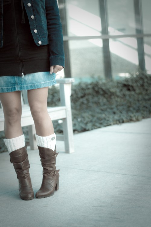 Knitted boot toppers