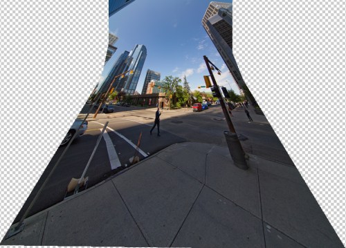 Correcting a vertical panorama