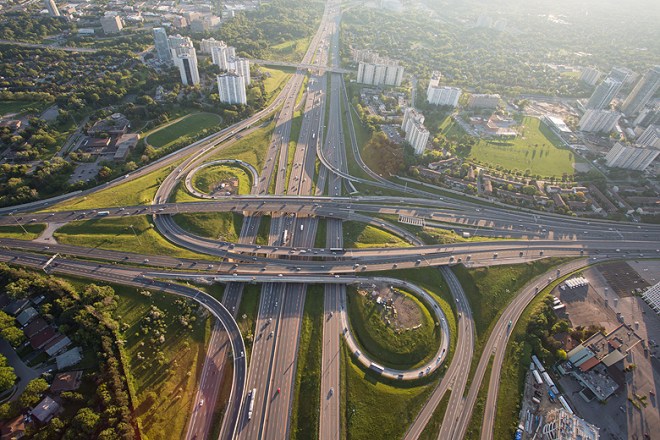 The intersection of two of our two major highways, the 401 and the DVP